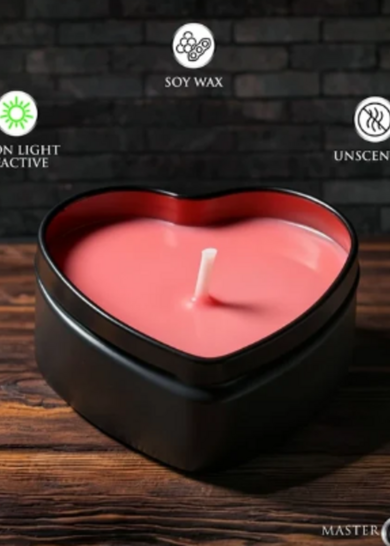 Burning Heart Blacklight Candles