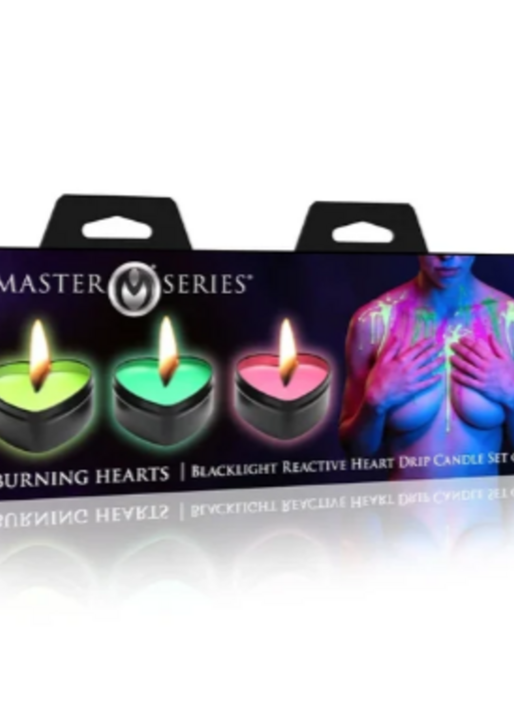 Burning Heart Blacklight Candles