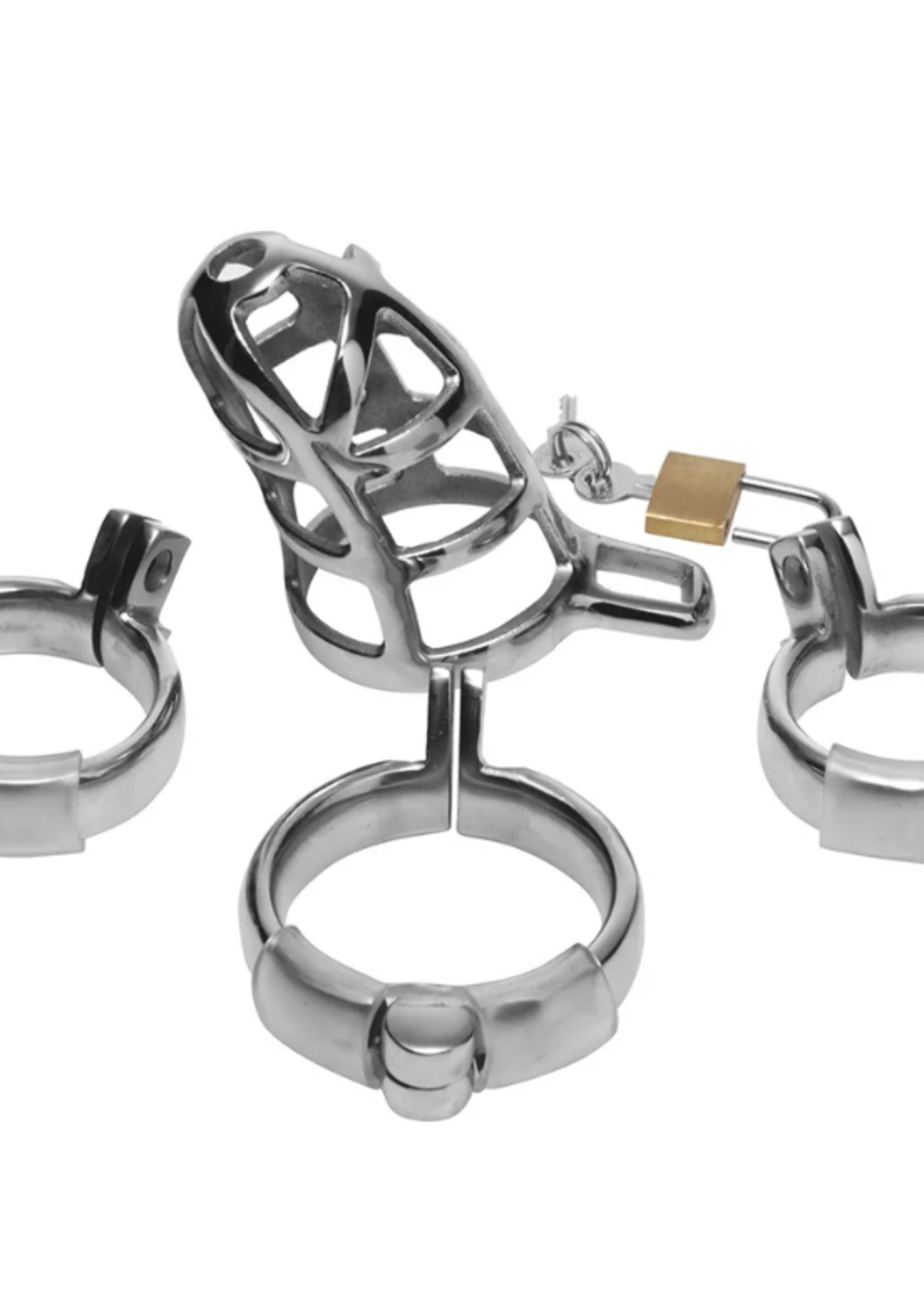 Detained Stainless Steel Chastity Cage