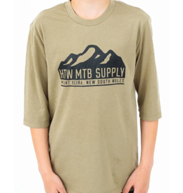 Huck The World Huck The World Youth Mountains 3/4 Tech Tee Olive
