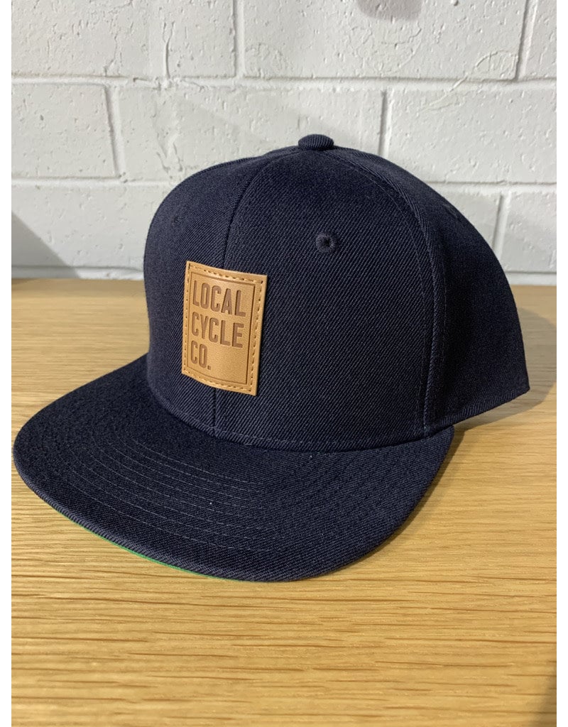 Local Cycle Co Local Cycle Co Leather Patch Snap Back Navy