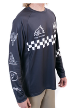 Huck The World Huck The World Checkers L/S Jersey Slate