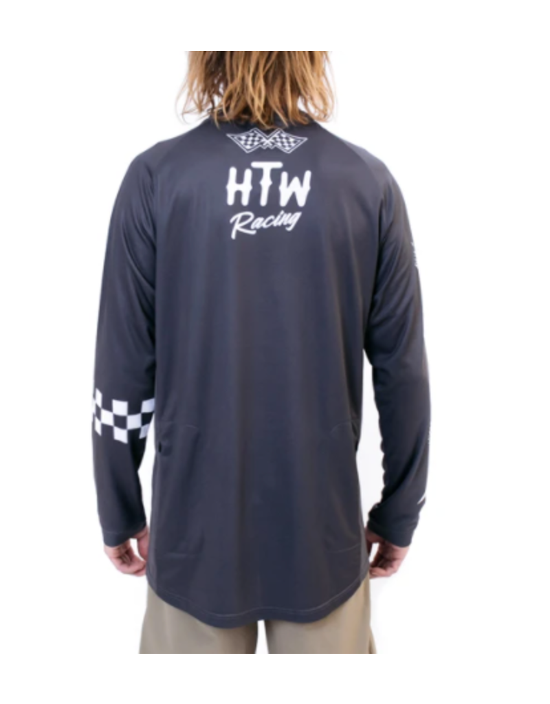 Huck The World Huck The World Checkers L/S Jersey Slate