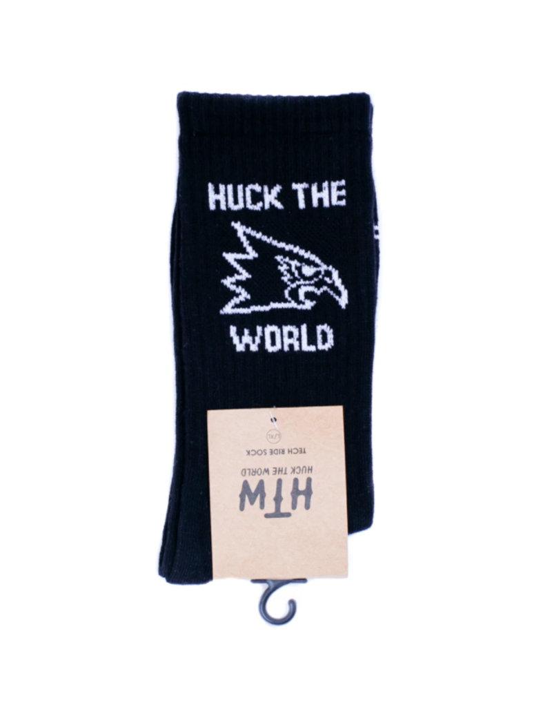 Huck The World Huck The World Eagle Logo Socks Black