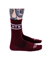 Huck The World Huck The World Double Stripe Sock Maroon