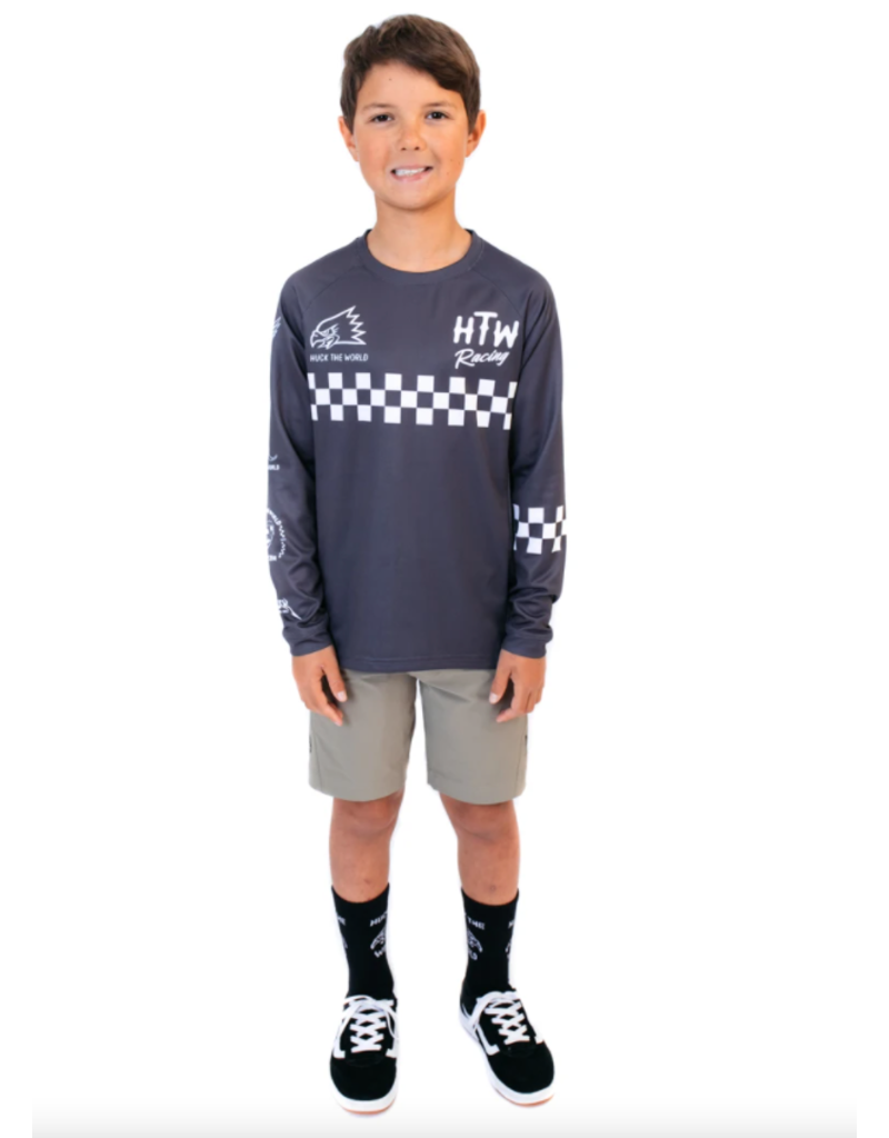 Huck The World Huck The World Checkers L/S Jersey Youth Slate