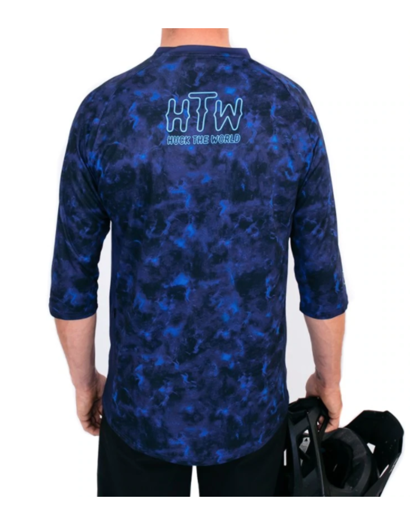 Huck The World Huck The World Ocean  3/4 Sleeve Jersey Blue