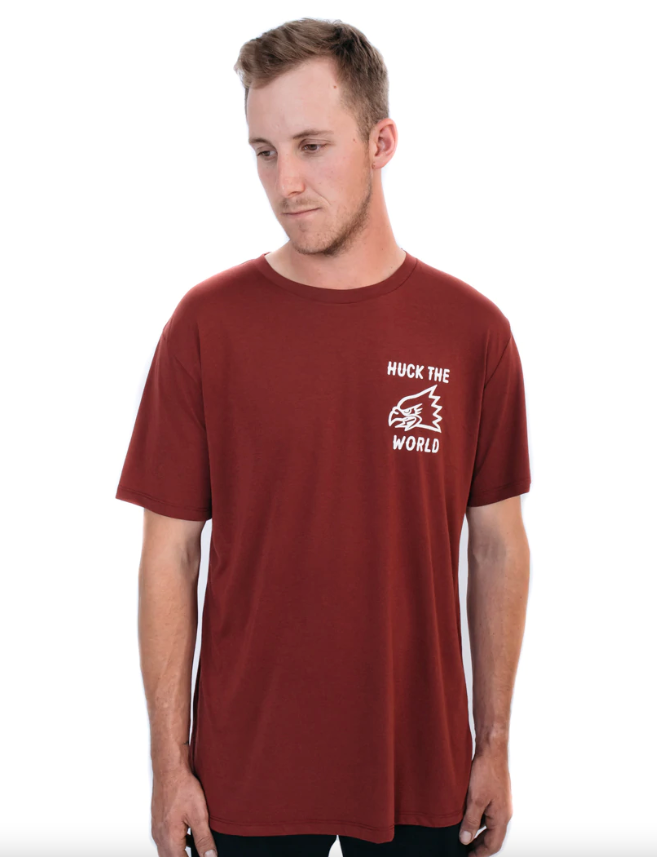 Huck Yeah Tech Tee Maroon 