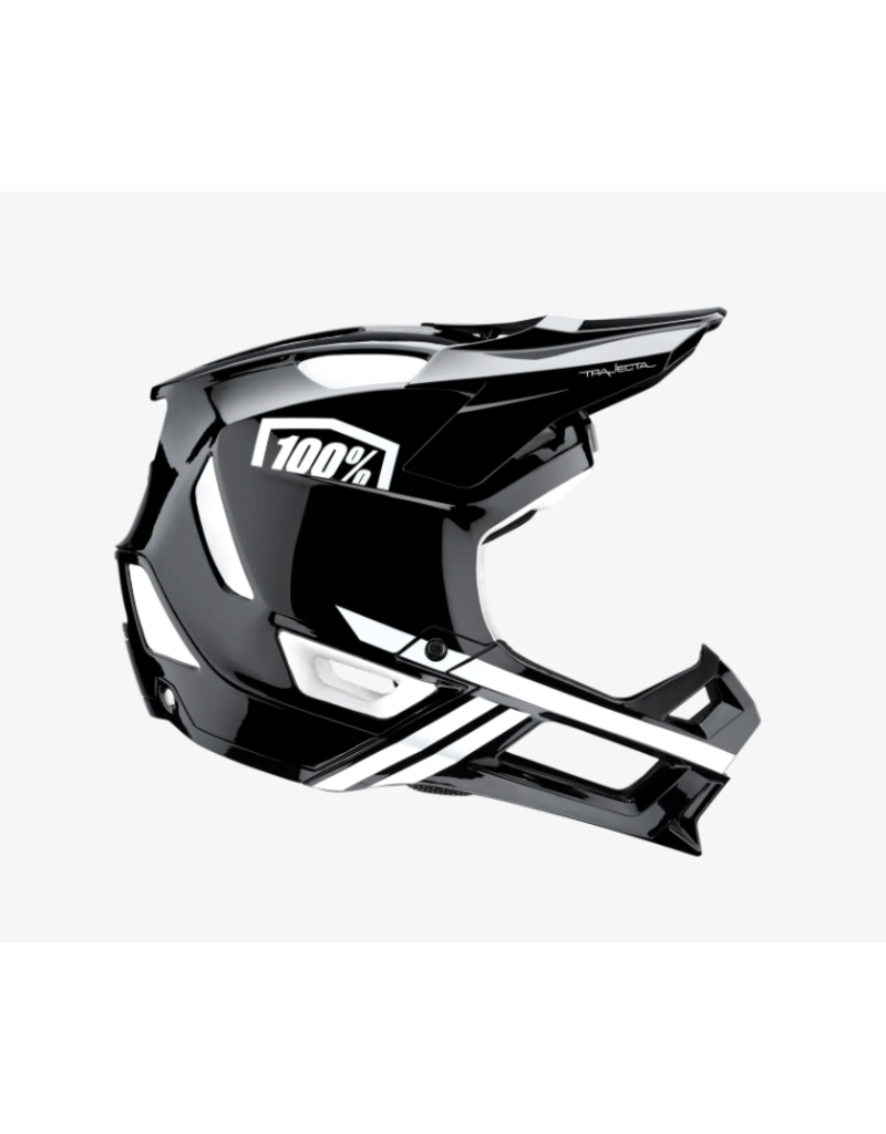 100% 100% Helmet Trajecta Gloss Black/White