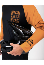 Huck The World Huck The World Warped Checkers LS Jersey Blk/Gold