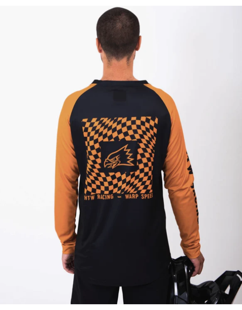 Huck The World Huck The World Warped Checkers LS Jersey Blk/Gold