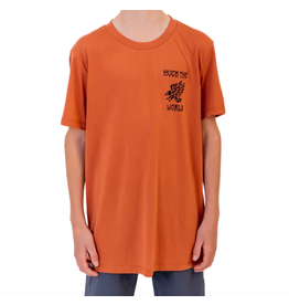 Huck The World Huck The World Scribble Eagle Youth Tech Tee Red