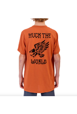 Huck The World Huck The World Scribble Eagle Youth Tech Tee Red