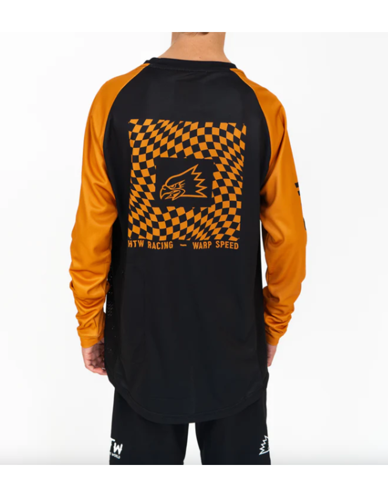 Huck The World Huck The World Warp Checkers Youth LS Jersey Blk/Gold
