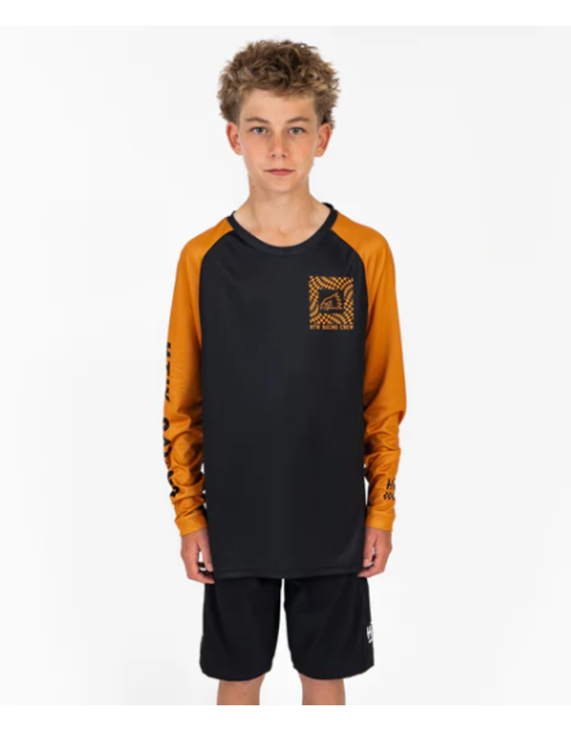 Huck The World Huck The World Warp Checkers Youth LS Jersey Blk/Gold