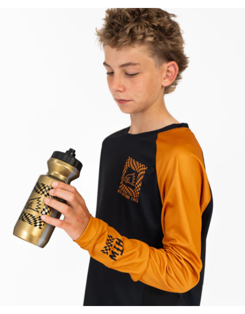 Huck The World Huck The World Warp Checkers Youth LS Jersey Blk/Gold