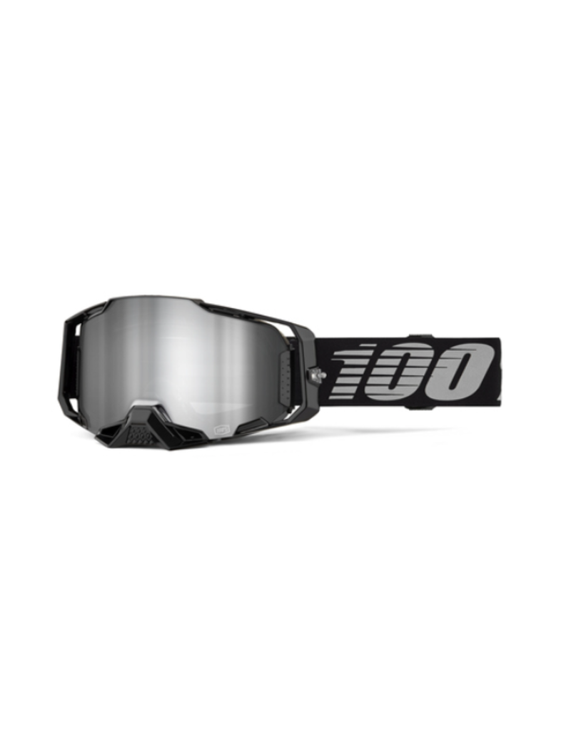 100% 100% Goggle Armega Black - Mirror Silver