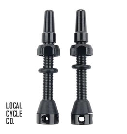 Local Cycle Co LCC Tubeless Valve Set Black 42mm
