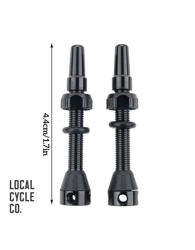 Local Cycle Co LCC Tubeless Valve Set Black