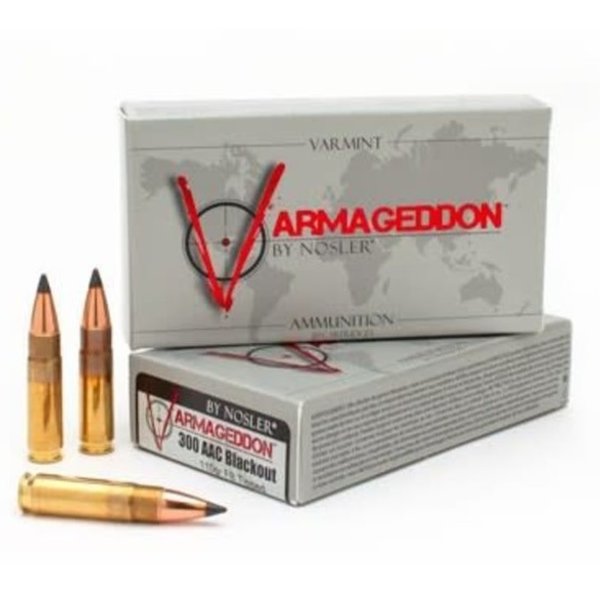 NOSLER 300 AAC BLACKOUT 110gr FB TIPPED VARMAGEDDON 20ct