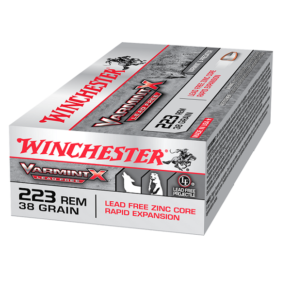 WINCHESTER VARMINT X 223 REM 38gr LEAD-FREE HP 20ct