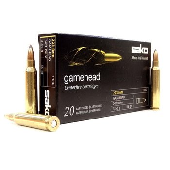 SAKO 22-250 Rem 55gr 110G Gamehead 20ct