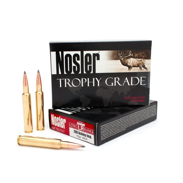 NOSLER 280 ACKLEY IMP 150gr ABLR TROPHY GRADE 20ct