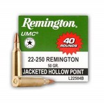 REMINGTON 22-250 Rem 50gr JHP 40ct