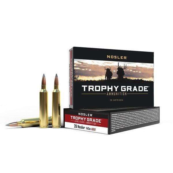 NOSLER 26 NOSLER 142gr ABLR TROPHY GRADE 20ct