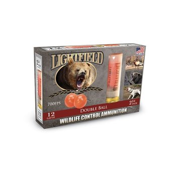 LIGHTFIELD 12ga 2-3/4" DOUBLE BALL WILDLIFE CONTROL 5ct