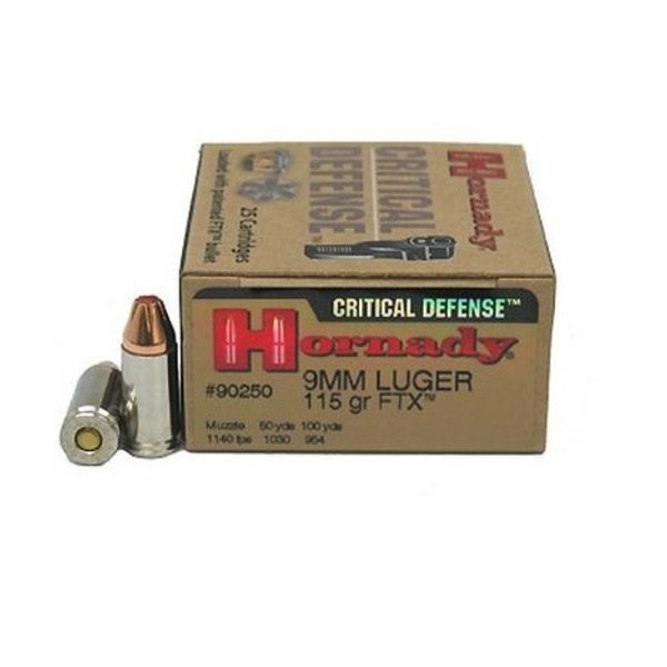 HORNADY 9mm Luger 115gr FTX Critical Defense 25ct