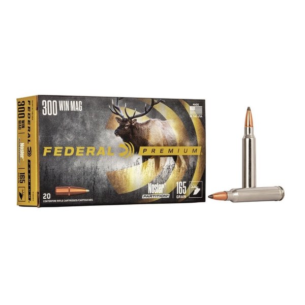 FEDERAL 300 Win Mag 165gr Nosler Partition Premium 20ct