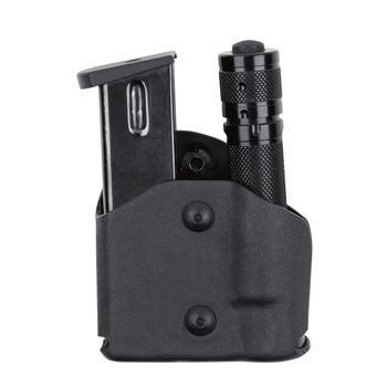 SAFARILAND MODEL 574 GLOCK MAGAZINE HOLDER W/LIGHT POUCH, PADDLE BLACK