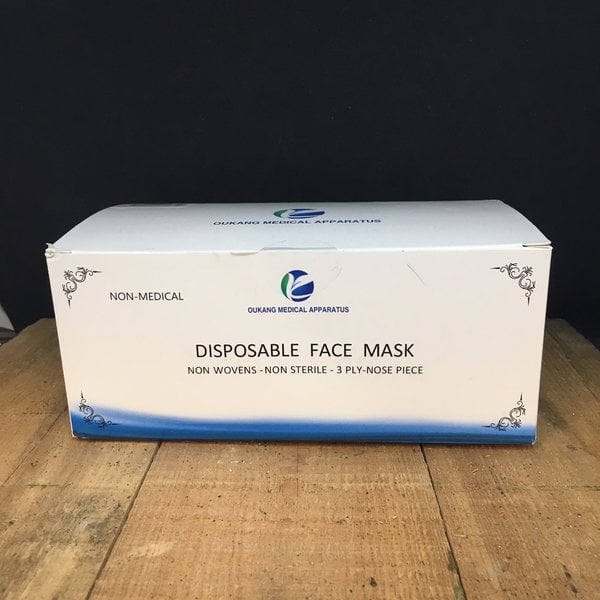 3 PLY PROTECTIVE FACE MASK DISPOSABLE 50ct