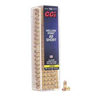 CCI 22 SHORT 27gr HP 100ct