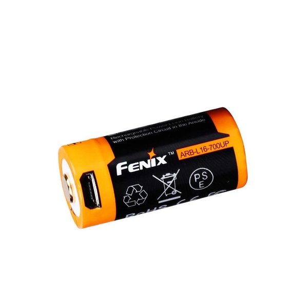 FENIX Battery 700mAh Micro USB Rechargable 16340