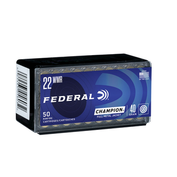 FEDERAL 22 WMR 40gr CHAMPION FMJ 50ct