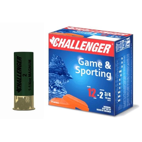 CHALLENGER 12ga 2-3/4" 1-1/4oz 2 SHOT MAGNUM 25ct