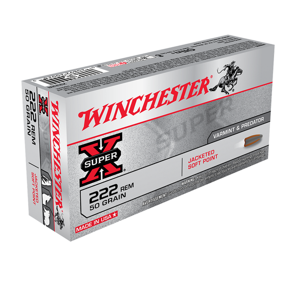 WINCHESTER 222 REM 50gr JSP SUPER-X 20ct