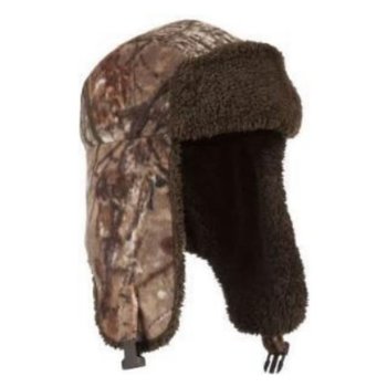 HUNTWORTH WET PRINT FLEECE TRAPPER HAT Hidd'n Camo