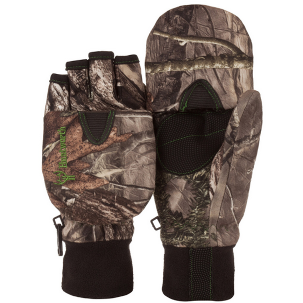 HUNTWORTH Youth Fingerless Glove/Pop Top Mitten Hidd'n Camo