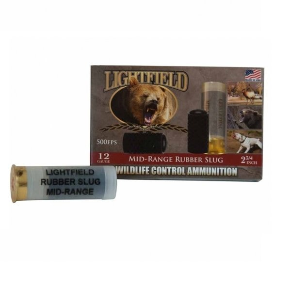 LIGHTFIELD Wildlife Control 12ga 2-3/4" Mid Ranger Rubber Slug 5ct