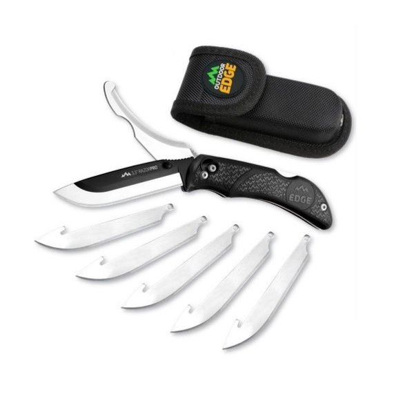 OUTDOOR EDGE 3.5" RazorPro Double Blade Hunting Knife Black