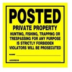 HME SIGN POSTED PRIVATE PROPERTY 10PK