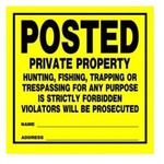 HME  Sign – Posted Private Property 12 pack