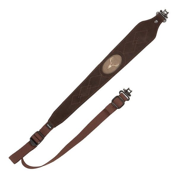 ALLEN RIFLE SLING BIG GAME SUEDE DEER HEAD w/SWIVELS Brown