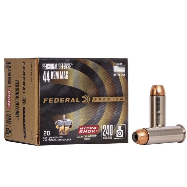 FEDERAL 44 REM MAG 240gr HYDRA-SHOK JHP PREMIUM 20ct
