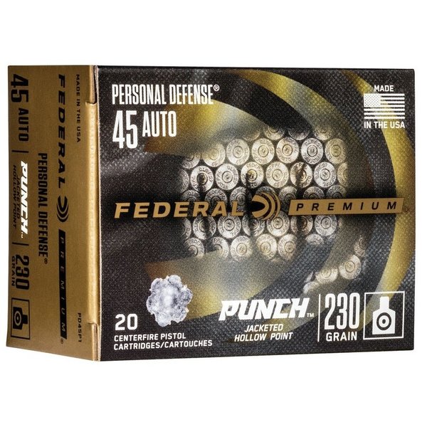FEDERAL 45 AUTO 230gr PUNCH JHP 20ct
