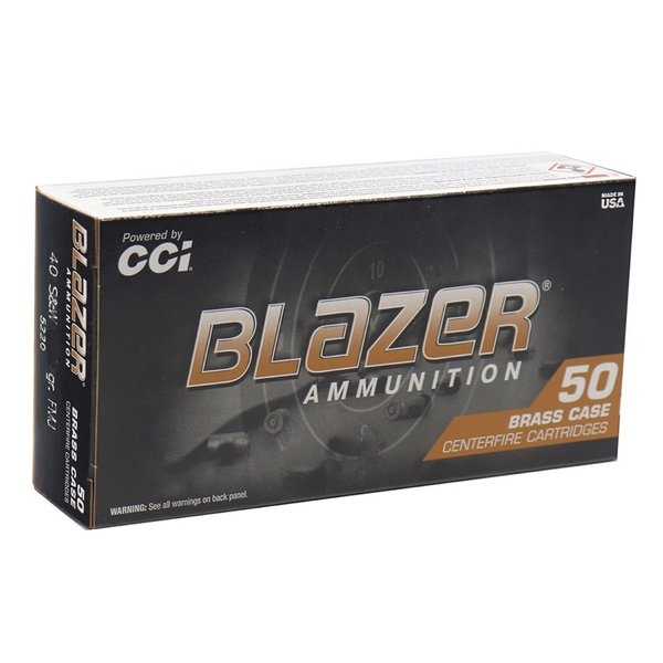 CCI 40 S&W 165gr Blazer Brass FMJ 50ct