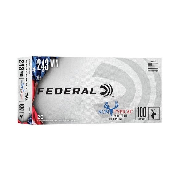 FEDERAL 243 WIN 100gr NON TYPICAL WHITETAIL SP 20ct